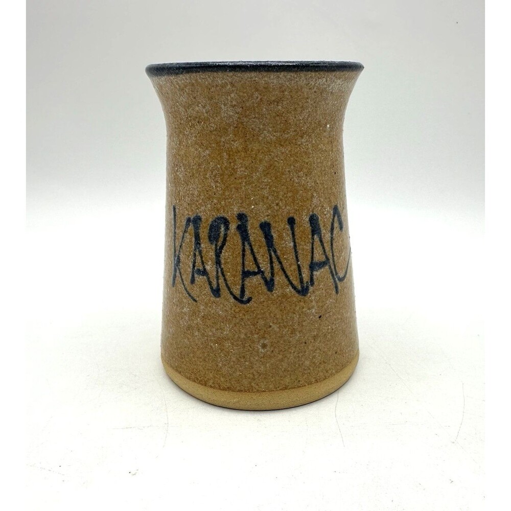 Karanac Croatian Hand Painted Pottery Vessel Cup Vase Stoneware